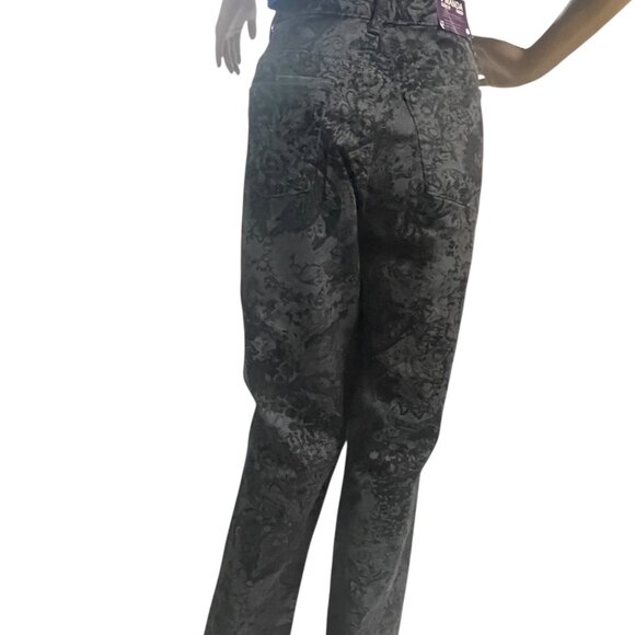 NWT Gloria Vanderbilt Amanda Classic Jeans Size 12 - Black Floral - Picture 6 of 12